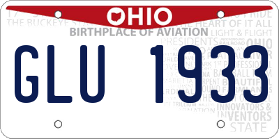 OH license plate GLU1933