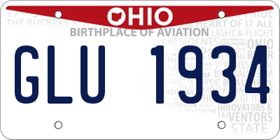 OH license plate GLU1934