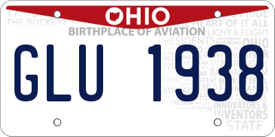 OH license plate GLU1938
