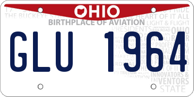 OH license plate GLU1964