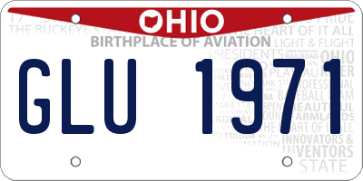 OH license plate GLU1971