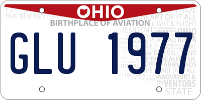 OH license plate GLU1977