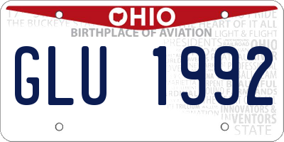 OH license plate GLU1992