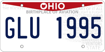 OH license plate GLU1995