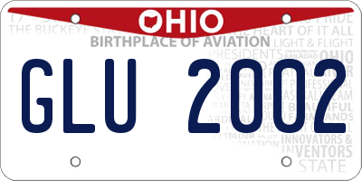 OH license plate GLU2002