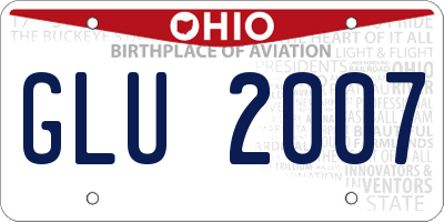 OH license plate GLU2007