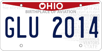 OH license plate GLU2014
