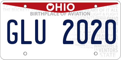 OH license plate GLU2020
