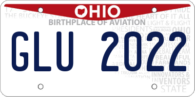 OH license plate GLU2022