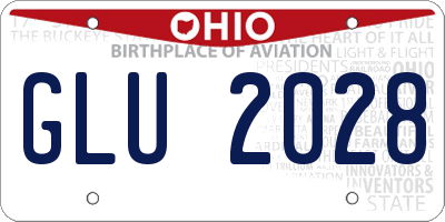 OH license plate GLU2028