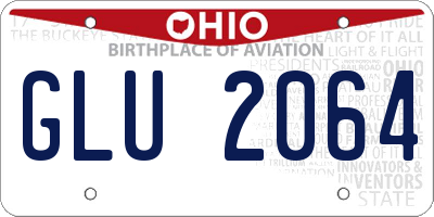 OH license plate GLU2064