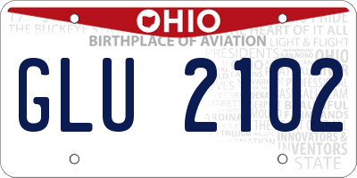 OH license plate GLU2102