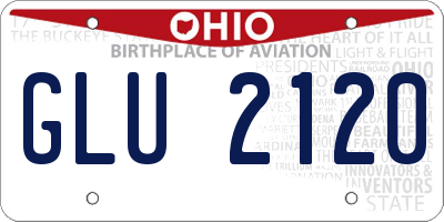 OH license plate GLU2120