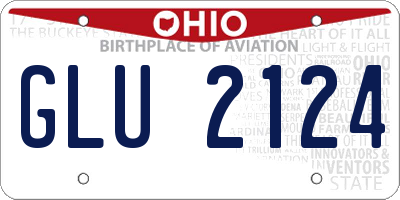 OH license plate GLU2124