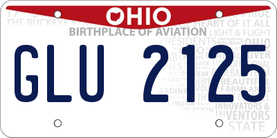 OH license plate GLU2125