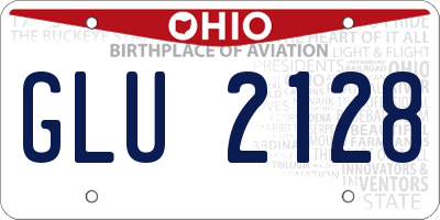 OH license plate GLU2128