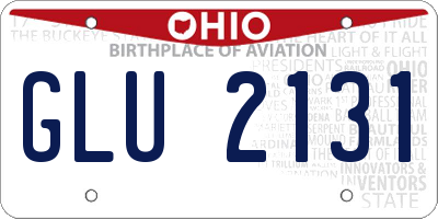 OH license plate GLU2131