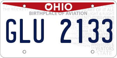 OH license plate GLU2133
