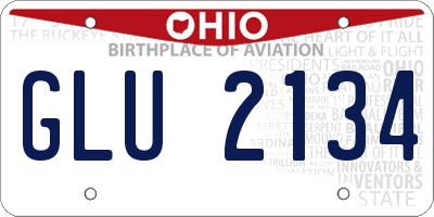 OH license plate GLU2134