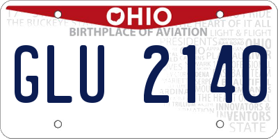 OH license plate GLU2140