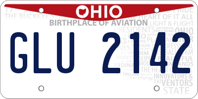OH license plate GLU2142