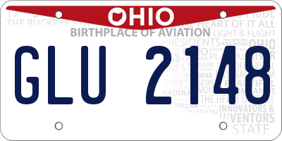 OH license plate GLU2148