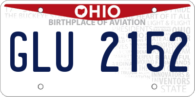 OH license plate GLU2152
