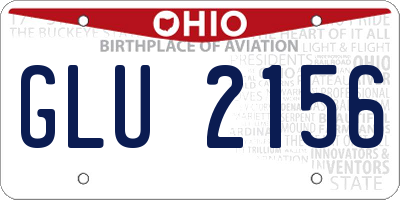 OH license plate GLU2156