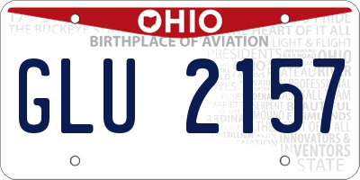 OH license plate GLU2157