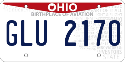 OH license plate GLU2170
