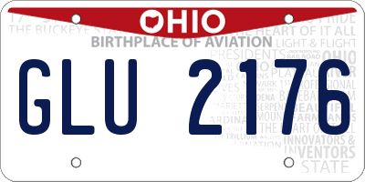 OH license plate GLU2176