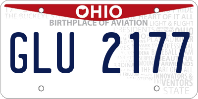 OH license plate GLU2177