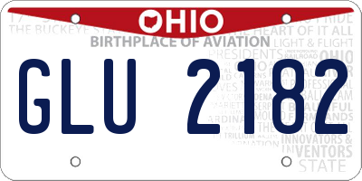 OH license plate GLU2182