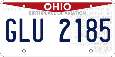 OH license plate GLU2185