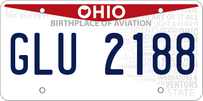 OH license plate GLU2188