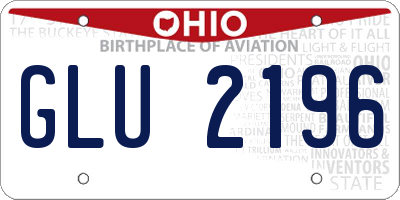 OH license plate GLU2196