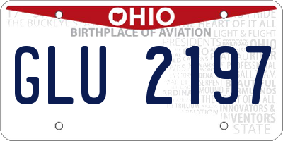 OH license plate GLU2197
