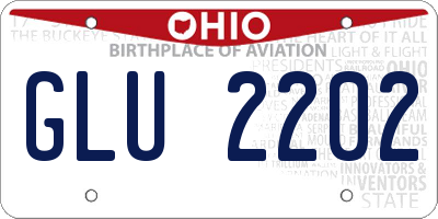 OH license plate GLU2202