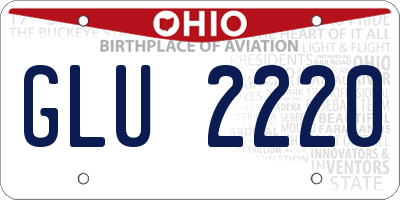 OH license plate GLU2220