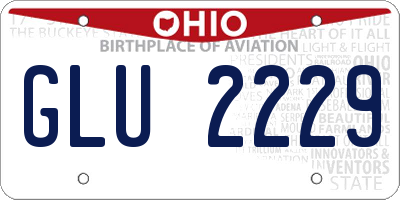 OH license plate GLU2229