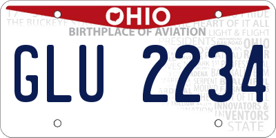 OH license plate GLU2234