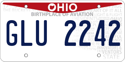 OH license plate GLU2242