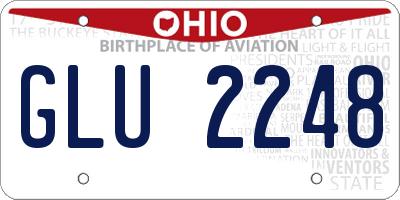 OH license plate GLU2248