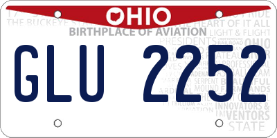 OH license plate GLU2252