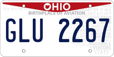 OH license plate GLU2267