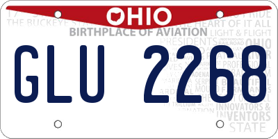 OH license plate GLU2268