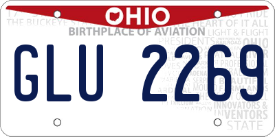 OH license plate GLU2269