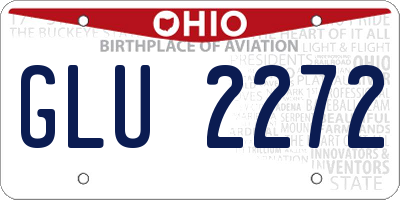 OH license plate GLU2272