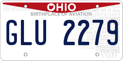 OH license plate GLU2279
