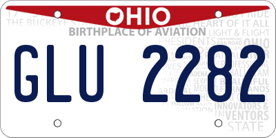 OH license plate GLU2282